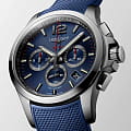 Longines Longines Conquest V.H.P. L3.717.4.96.9 , наручные мужские часы фото под углом